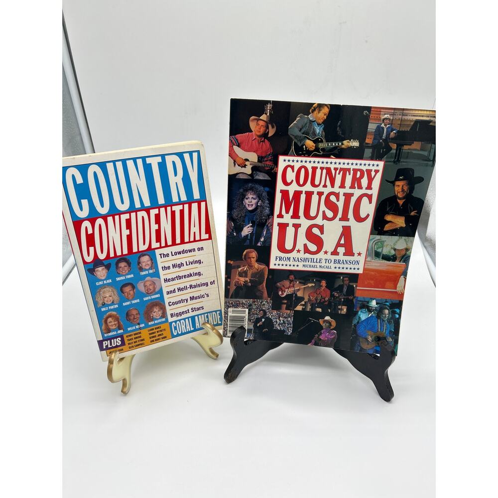 Lot of 2 Vintage Country Music Books Country Music USA Country Confidential